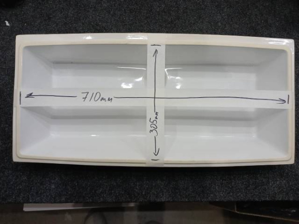 KERASAN SLIM Раковина  встраиваемая под столешницу 750x340мм в комплекте с крепежом, цвет белый (для встраивания под столешницу с нахлестом) 