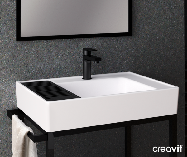 CREAVIT Cмеситель для раковины SHARP ЧЕРНЫЙ SR1500S 