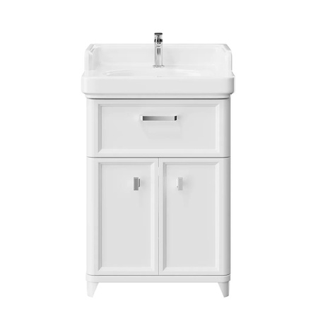 Kerama Marazzi Тумба POMPEI напольная с ящиком и дверцами 60, белая глянцевая 