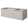 QUATRO 2 120см (80+40) тумба CASHMERE профиль MATT GOLD с подсветкой внутри