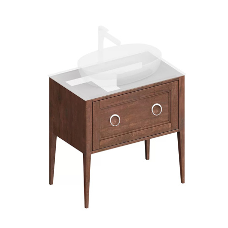 Kerama Marazzi Тумба PLAZA Classic NEO напольная 1+1 ящик 80, орех матовый 