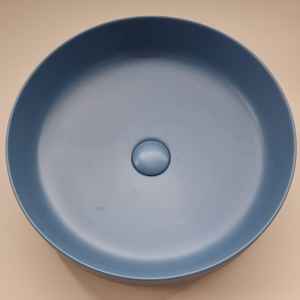 ArtCeram COGNAC Раковина накладная , 48см, без отв под смеситель, без слив-перелива, цвет avio 