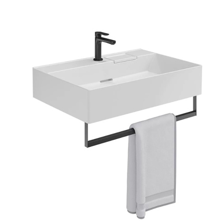 Kerama Marazzi Раковина LOGICA мебельная\подвесная с одним отверстием 70*48,14,5см,  с 1 отв.под смеситель, с переливом, белая глянцевая 