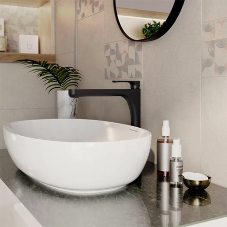 Kerama Marazzi Раковина PLAZA накладная 60*38*13,5см, без отв. под смеситель, без перелива, белая глянцевая 