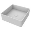 MOMA JUMP1 Раковина 370х370 мм., для установки на столешницу, с донным клапаном, цвет белый матовый