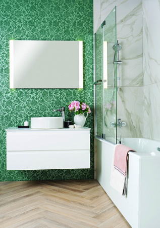 EB2084-J51 MADELEINE Тумба со столешницей и с подсветкой для накладной раковины, 100 см, цв мат бел 