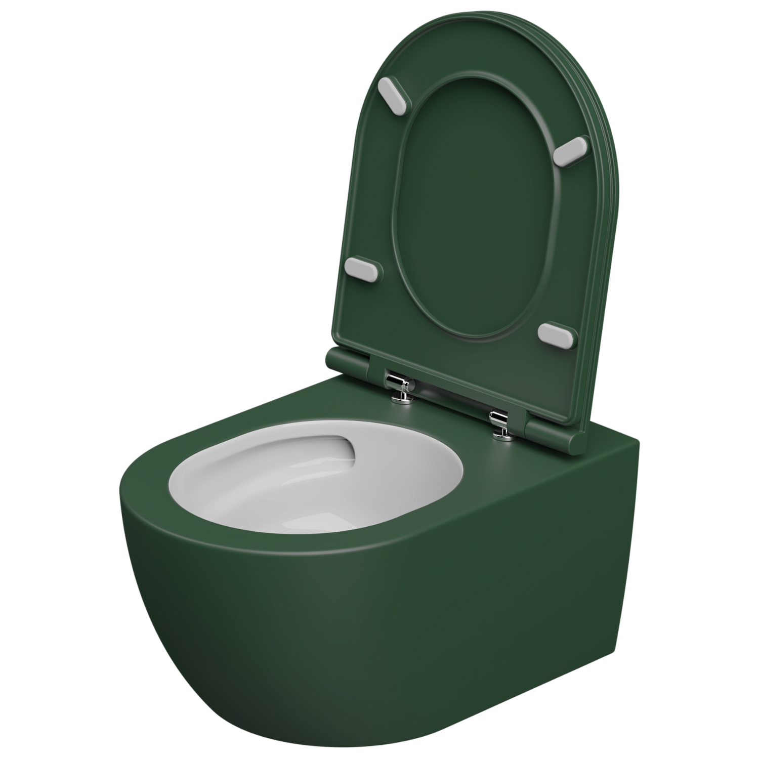 Чаша подвесного унитаза биколор со смывом Eco Clean GSG Ceramic Design Like LKWCSOECBI000/036, White/Smeraldo Matt