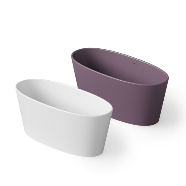 DEA DESIGN Nature Ванна 1580х700хh660 мм отдельностоящая, из Solid surface, цвет белый 