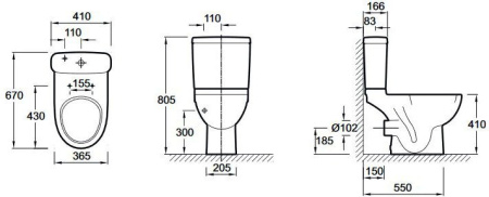 4956CK-00 унитаз ODEON UP (бел) 