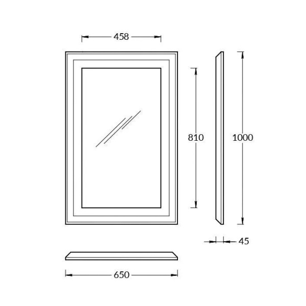 Kerama Marazzi Зеркало PLAZA Classic 65, капучино матовое 