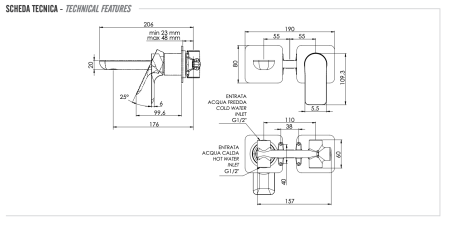 Смеситель для раковины Remer Infinity I15P 