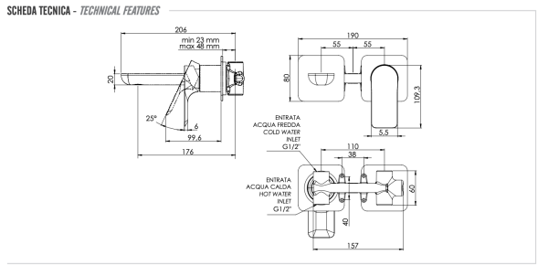 Смеситель для раковины Remer Infinity I15P 