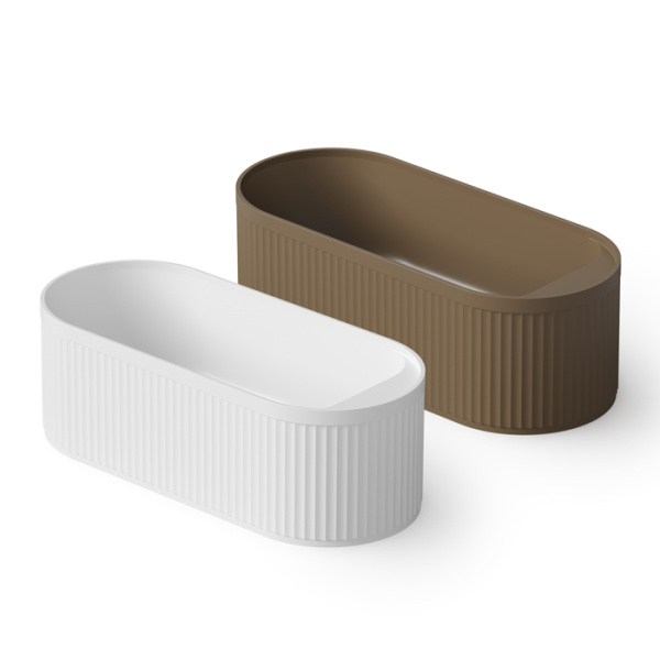 DEA DESIGN Stripes Ванна отдельностоящая 171x72xh56 см, материал: Solid Surface искуственный камень, цвет: White №18 