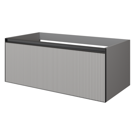 QUATRO 1 100CM  тумба рифл LUNA FUGA профиль ANTHRACITE 