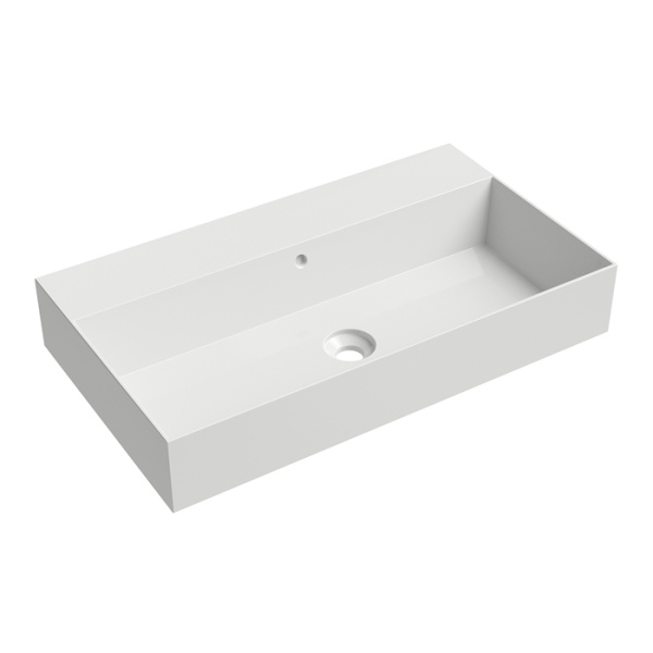 Alice Spy Раковина 81x46хВ13,5, накладная/подвесная, без отверстия под смеситель, белый глянцевый 