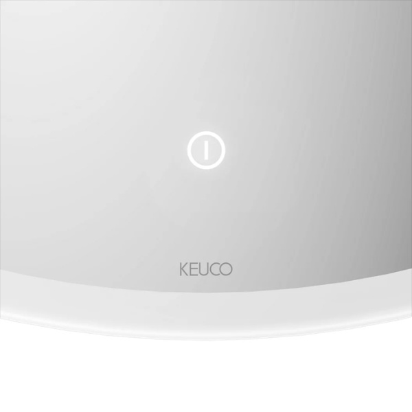 Keuco Зеркало с подсветкой круглое D800мм с регулировкой тона, с обогревом, IP 44, рама по периметру: стакан матовый сенсорный датчик 