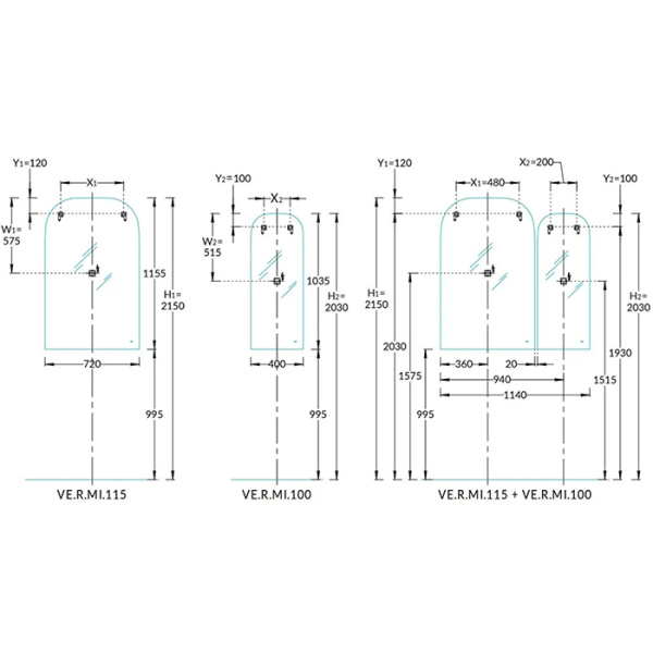 Kerama Marazzi Зеркало VETRATA R 720х1155 мм, сенсор со сменой цвета подсветки и антизапотевание, белое 