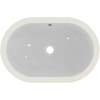 Ideal Standard Connect Раковина 620х410 мм, овальная, встриваемая снизу без отв. под смес., с крепежом, цвет: белый глянец 