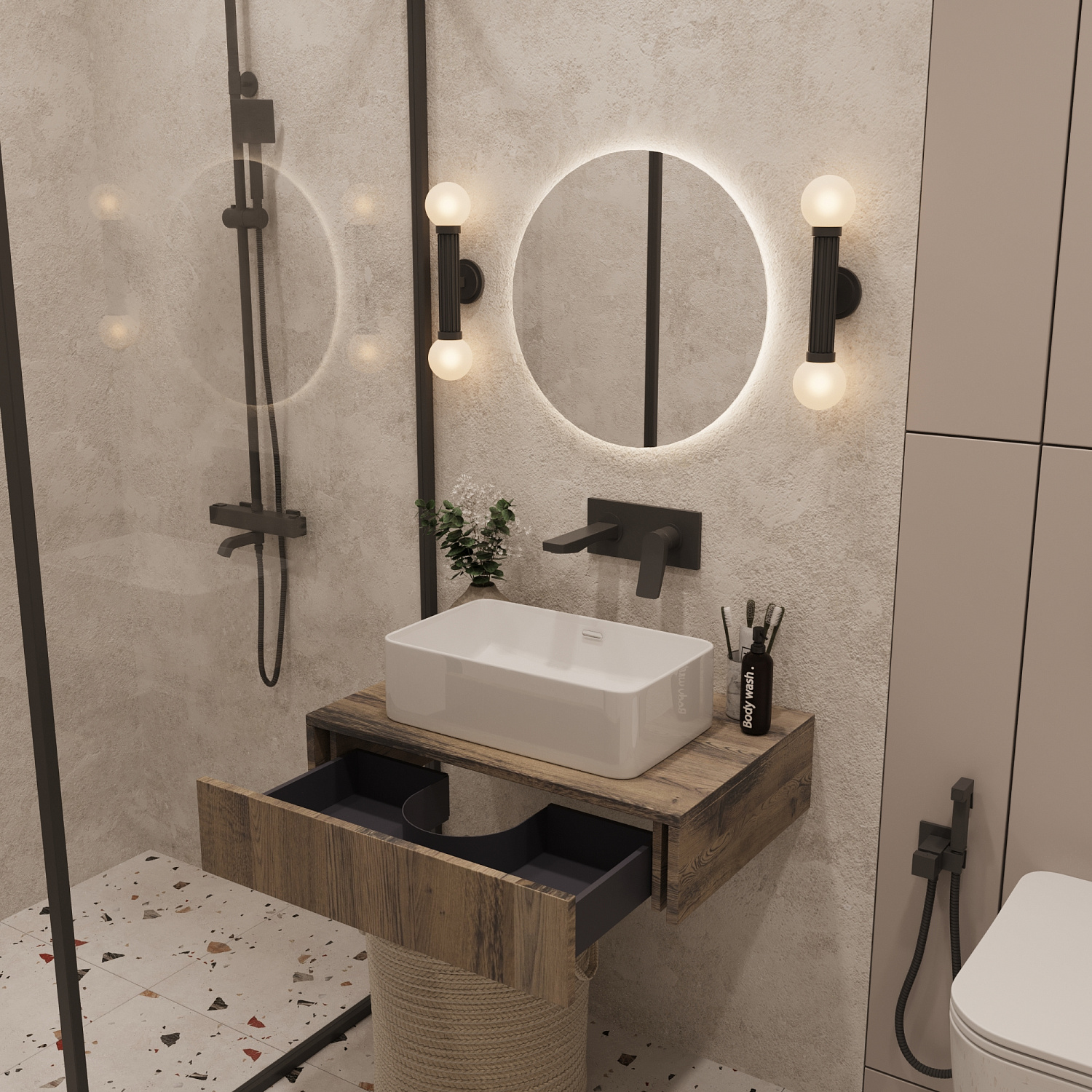 Раковина накладная Oliveeka 9690A на столешницу 560 х 380 белая