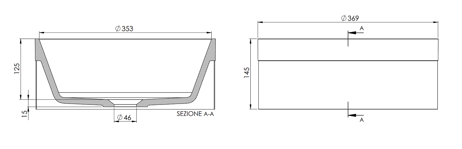 Раковина накладная 37 см Remer RB902CR