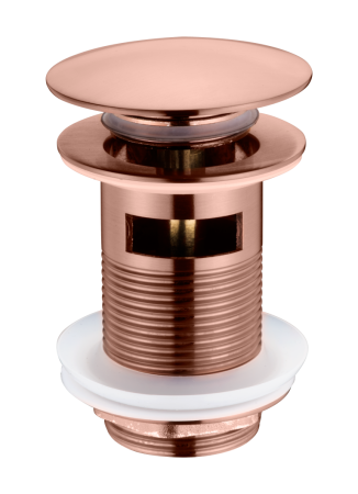 Слив для раковины, автомат(клик-клак) COPPER BRUSHED c переливом 