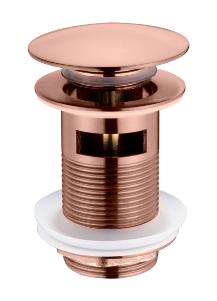 Слив для раковины, автомат(клик-клак) COPPER BRUSHED c переливом 