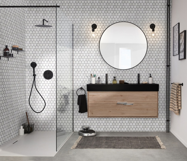 EB1669-E75-E75  VIVIENNE Тумба для раковины 120 см, к. дуб давос натуральный, ф. дуб давос натуральный 