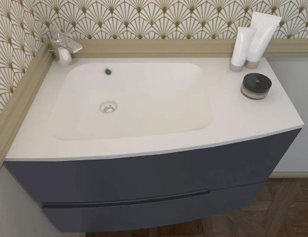 EB1880RU-00 Nona Nona раковина из гелькоата,  глянцевый белый, 80 см, 1 раковина 