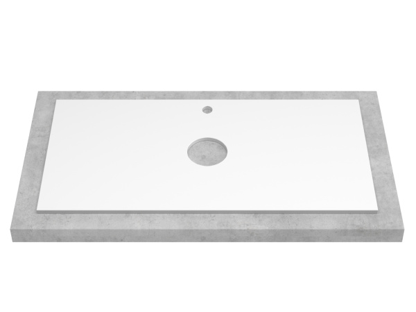 Тумба со столешницей Севилья, Белый мат / Столешница компакт-плита, Белая 