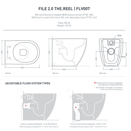 Artceram FILE Унитаз напольный Reel 37x52 см, цвет sand/покрытие Saniglaze 