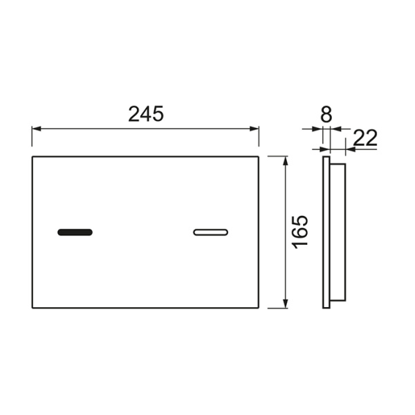 TECEspring lux Электронная панель смыва, стекло, черн. глянец, с автосмывом, программируемая (не подходит к комплекту S955797) 