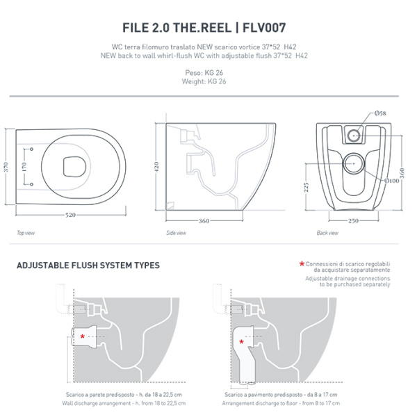 Artceram FILE Унитаз напольный Reel 37x52 см, цвет sand/покрытие Saniglaze 