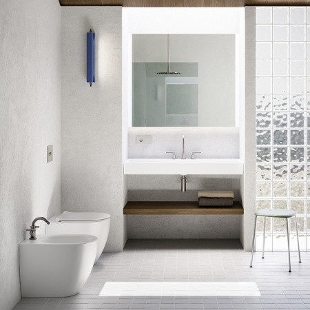 Catalano SFERA Биде напольное 55x35, с 1 отв. под смеситель, покрытие Cataglaze+, без крепежа, цвет белый матовый 