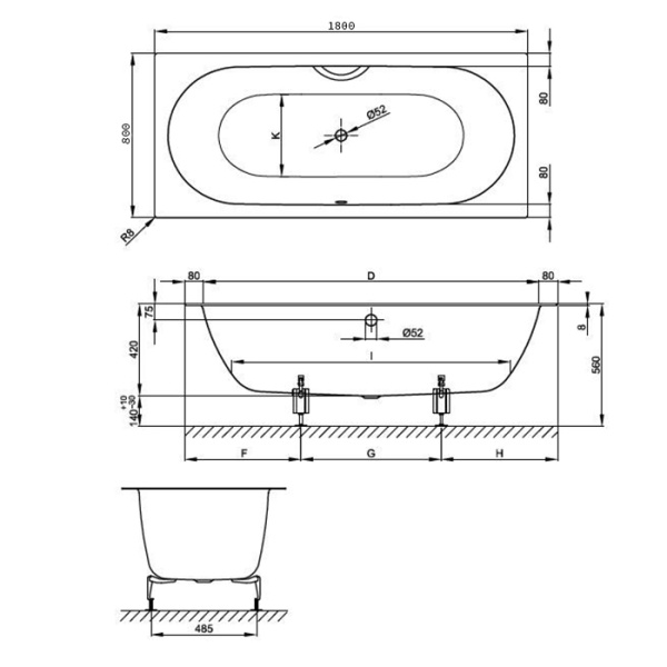 BETTE Ножки для ванны (комплект) (продаем только с ваннами!) 