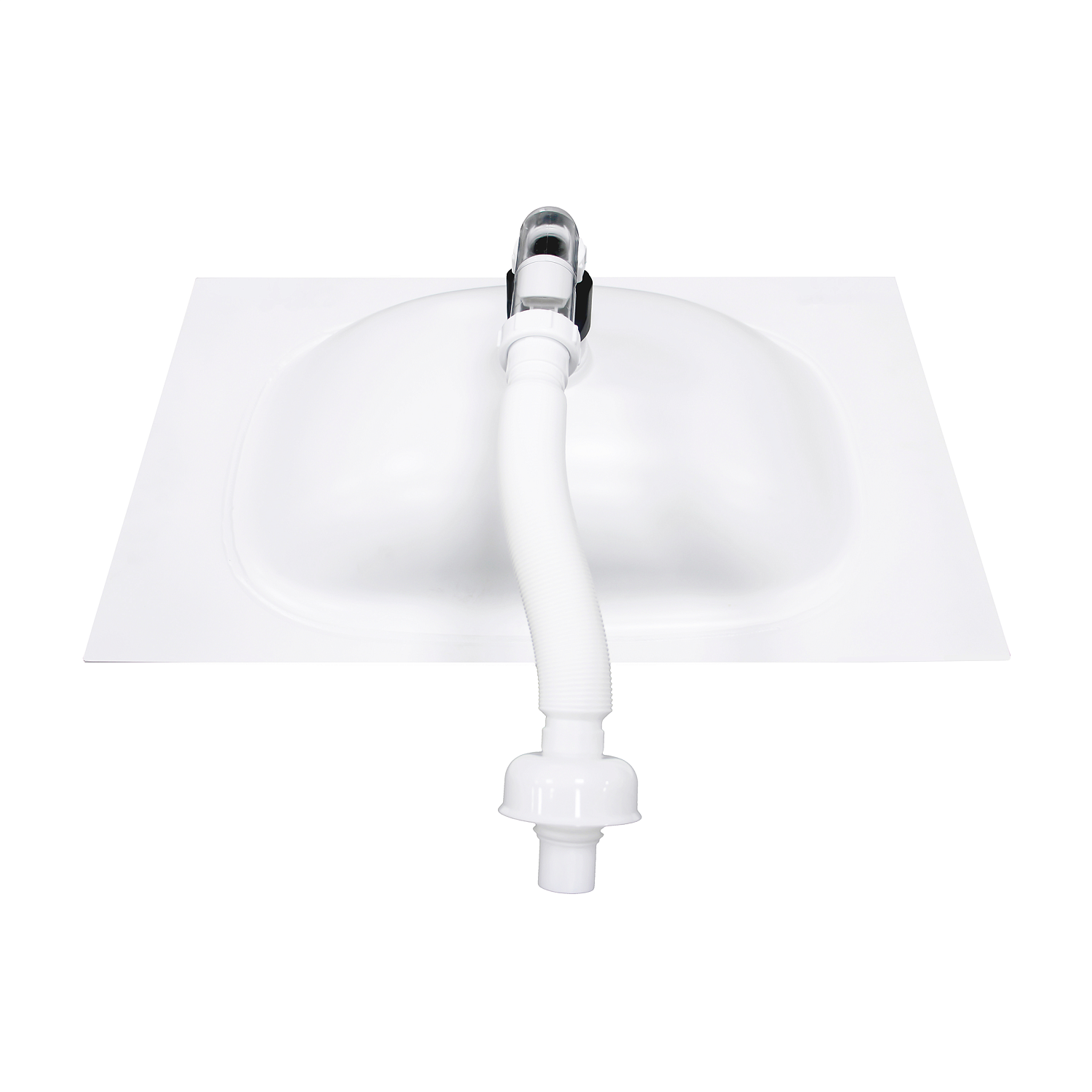 Раковина накладная алюминиевая M115W80 белый мат