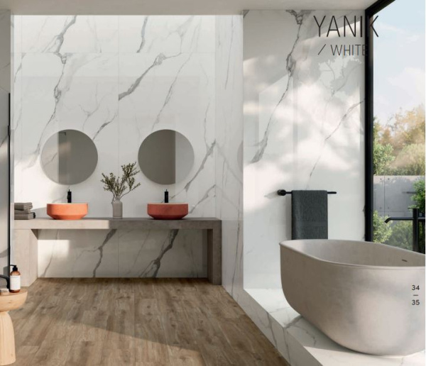 Yanik White Polished 6mm 120x280 