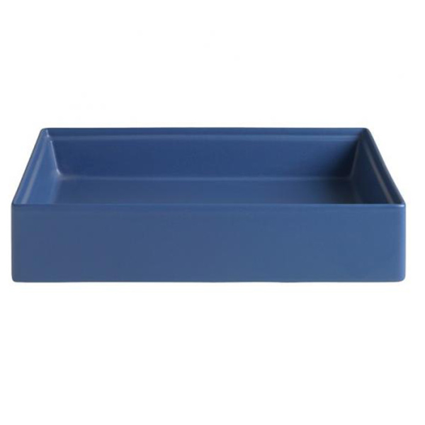 Artceram SCALINO Раковина накладная 38х55 см, без отв под смеситель, без слив перелива, цвет blu zaffiro 