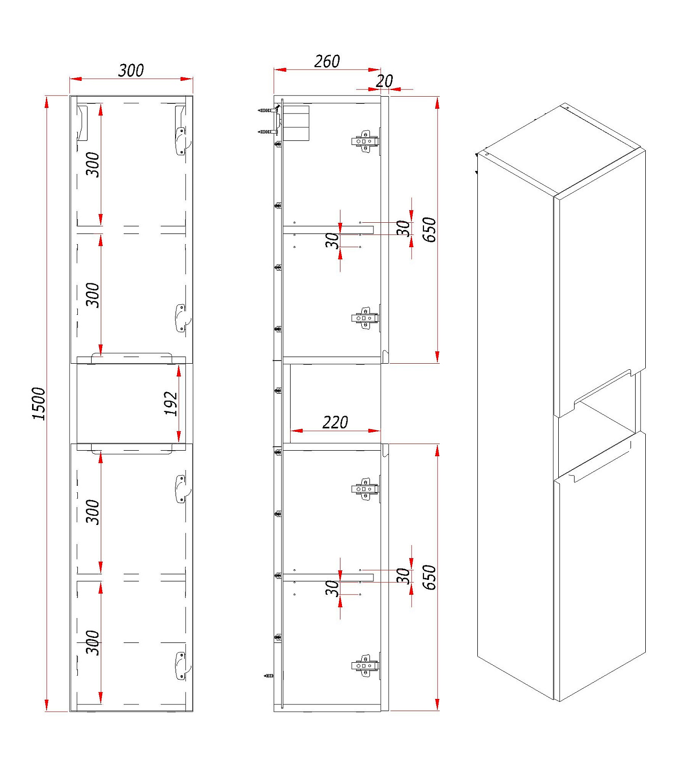 Шкаф навесной Дион, Графит мат/Дуб 150