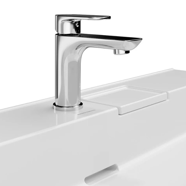 Kerama Marazzi Раковина LOGICA мебельная\подвесная с одним отверстием 70*48,14,5см,  с 1 отв.под смеситель, с переливом, белая глянцевая 