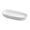 AZZURRA ELEGANCE CIRCLE  раковина накладная 90х44см без отв.  под смеситель , цвет белый