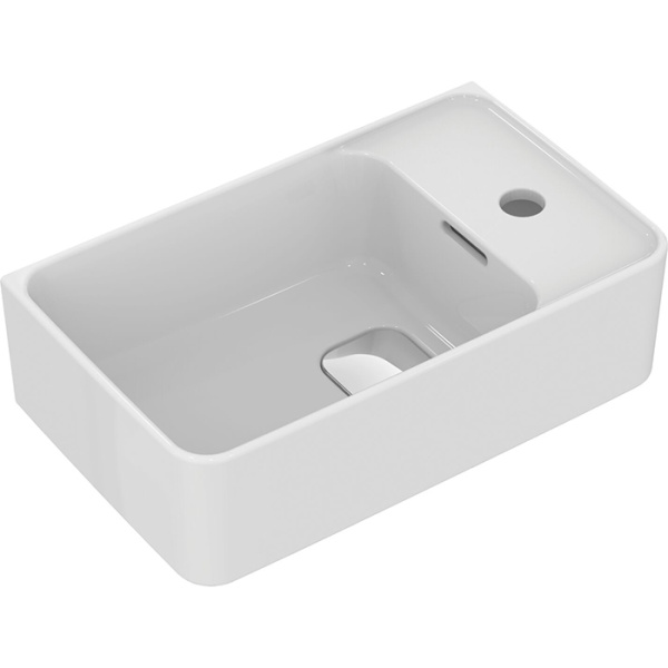 Ideal Standard Strada 2 Guest Раковина 450х270 мм, подвесная, с отв. под смес. справа , с крепежом и керам крышкой, цвет: белый глянец 