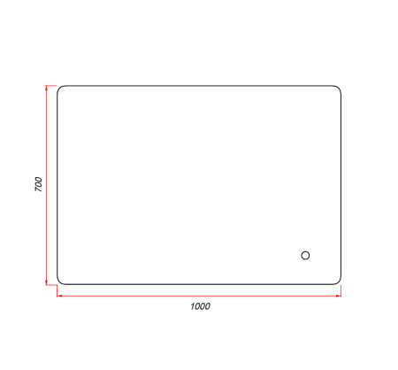 Зеркало с подсветкой LED ZOV 201 100x70 