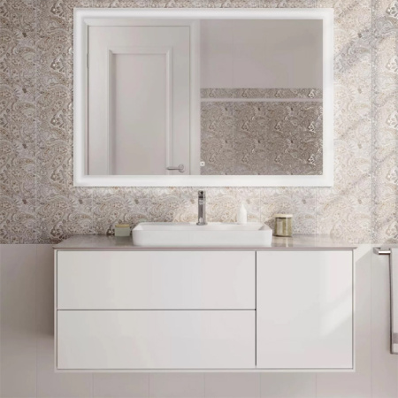 Kerama Marazzi Раковина PLAZA встраиваемая сверху 55*40*12,7см,  с 1 отв.под смеситель, без перелива, белая глянцевая 