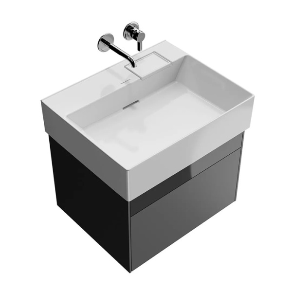 Kerama Marazzi Тумба LOGICA подвесная 2 ящика 60 см, стальной серый 