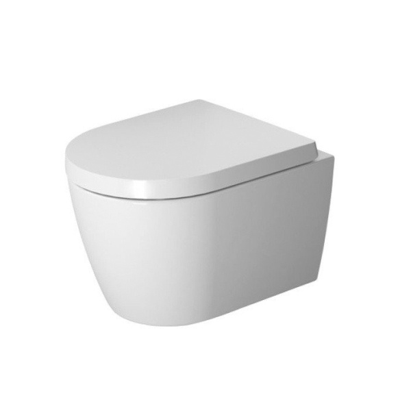 Duravit Me by Starck Комплект: Унитаз  Rimless подвесной, безободковый, с сиденьем микролифт, цвет: белый (Спеццена) 