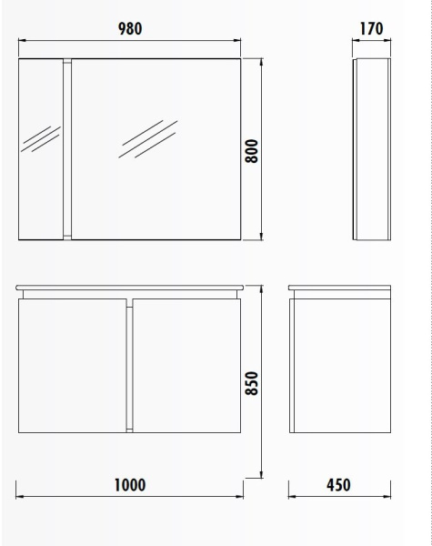 VERTI Верхний модуль (80см) VE1080.00.VV 