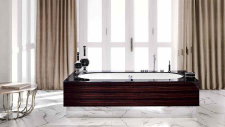 VITAGE milldue edition Ванна 1800х750 мм., стальная, подача воды из крана, в комплекте с сифоном и стоком, цвет белый 