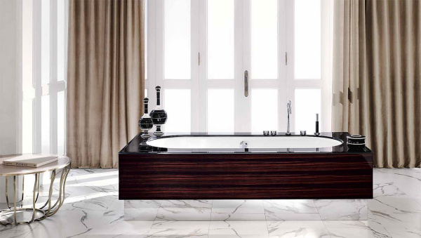 VITAGE milldue edition Ванна 1800х750 мм., стальная, подача воды из крана, в комплекте с сифоном и стоком, цвет белый 