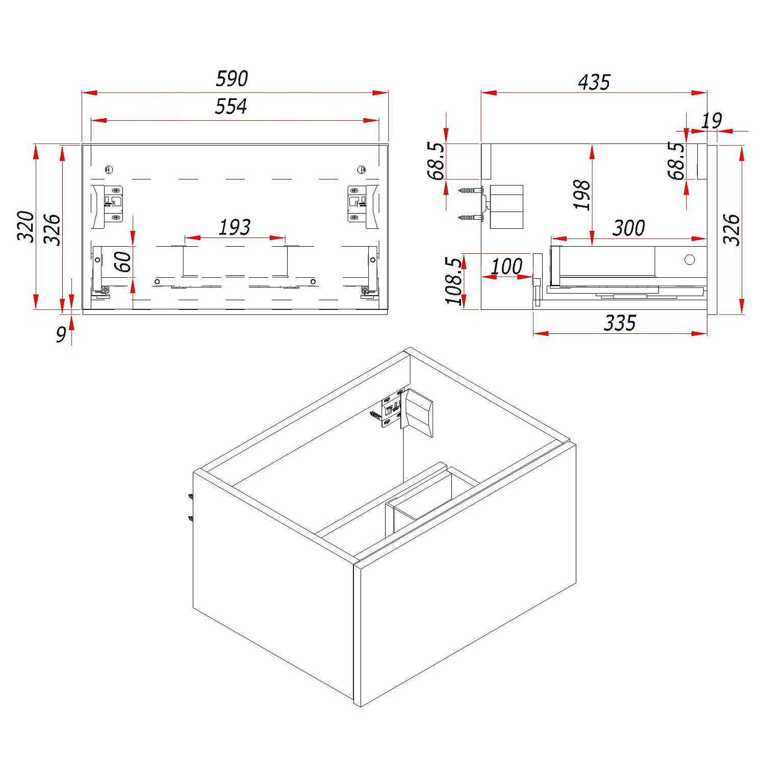 Тумба под раковину/столешницу Кито, Флавио Лиони РЕТ 60