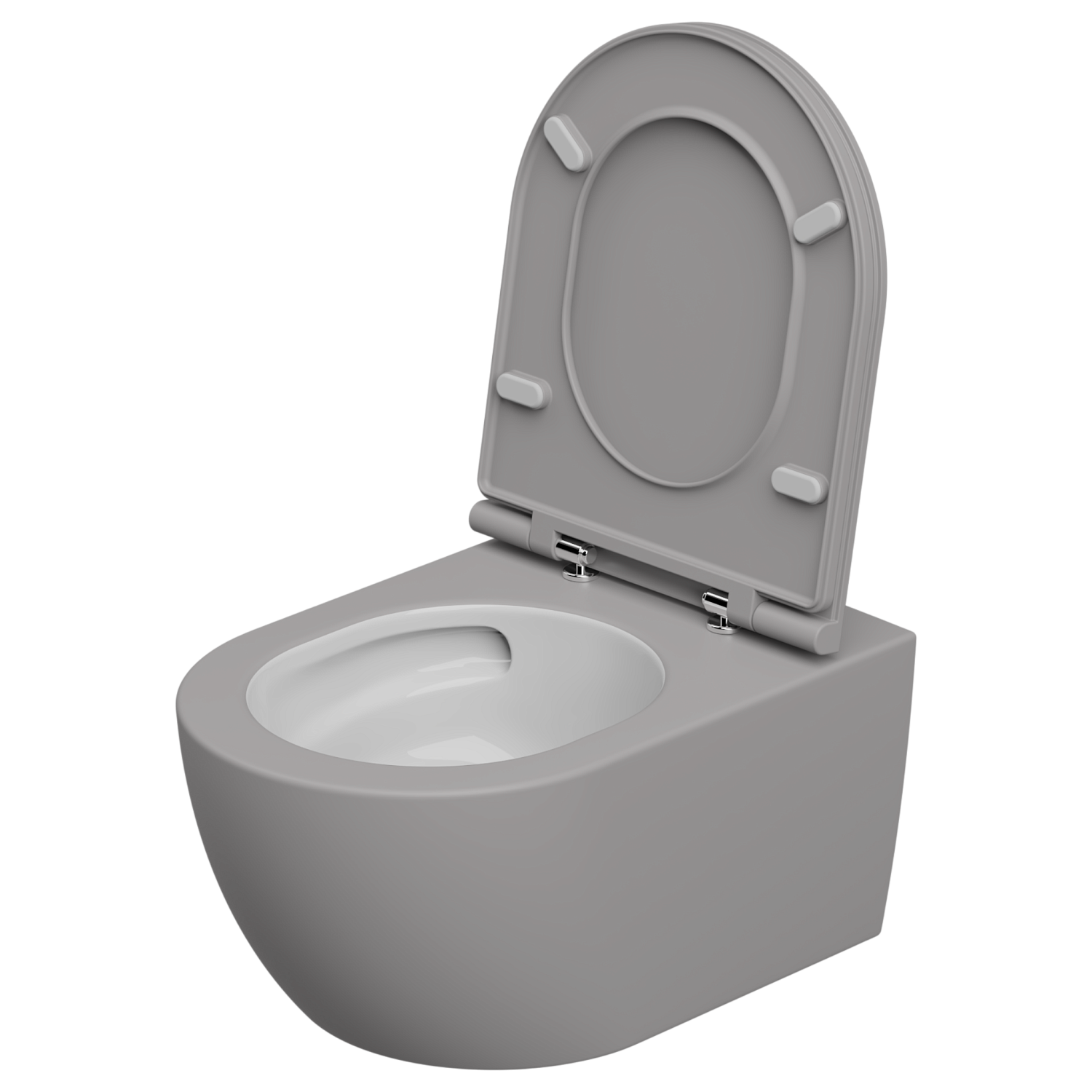 Чаша подвесного унитаза биколор со смывом Eco Clean GSG Ceramic Design Like LKWCSOECBI000/038, White/Fumo Matt